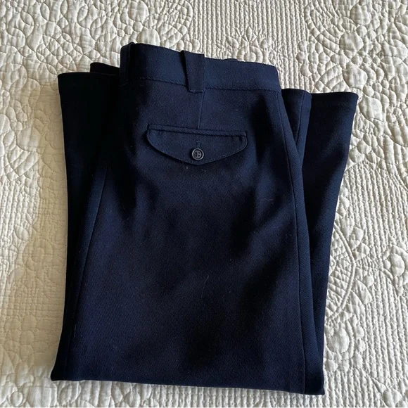 RARE EUC Ralph Lauren Blue Label navy wool equestrian style midi skirt